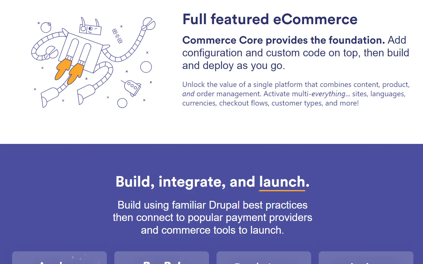 Drupal Commerce administration interface for complex online stores